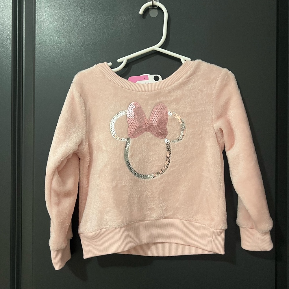Pink Minnie Mouse Sparkly Sweatshirt